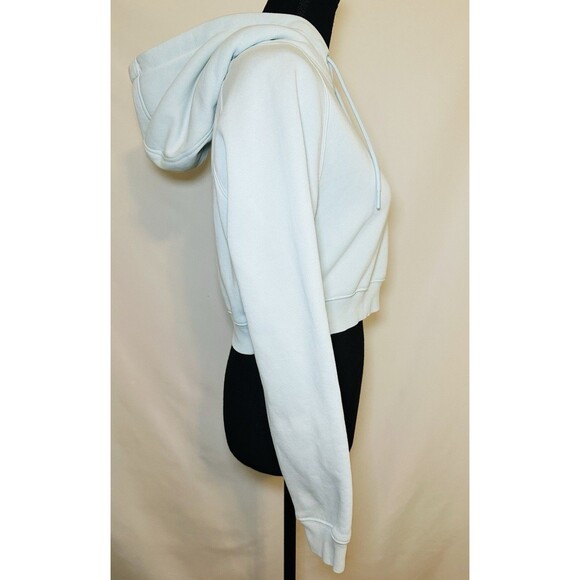 Alphalete Light Blue Crop Hoodie Sweatshirt Pullover Women's SMALL - Picture 4 of 12